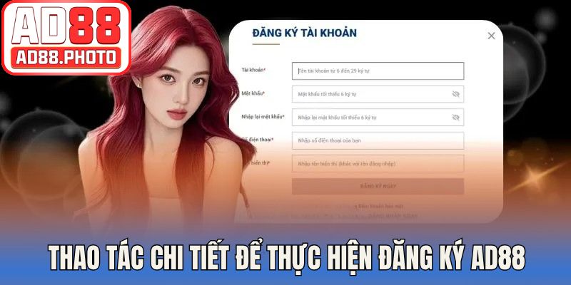 Thao tác chi tiết để thực hiện đăng ký AD88
